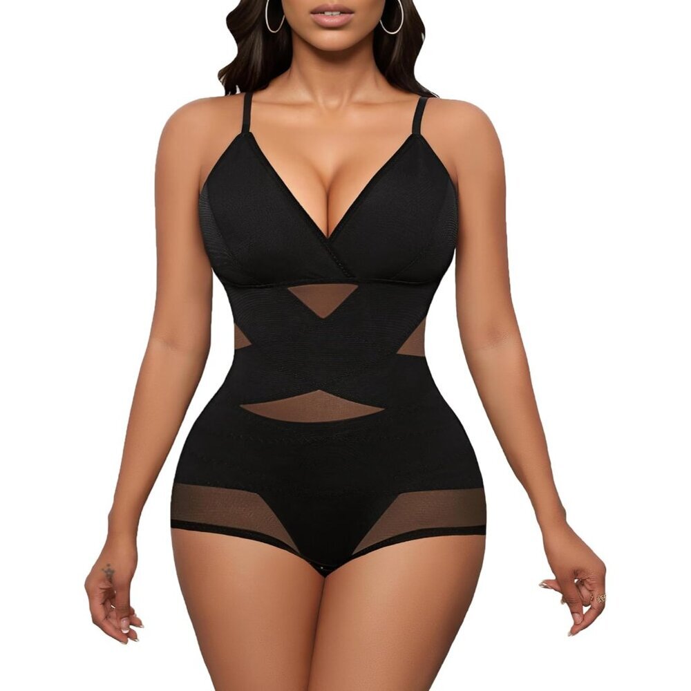 Plus Size Shapewear Bodysuit for Women Breathable Tummy Control All-Day
